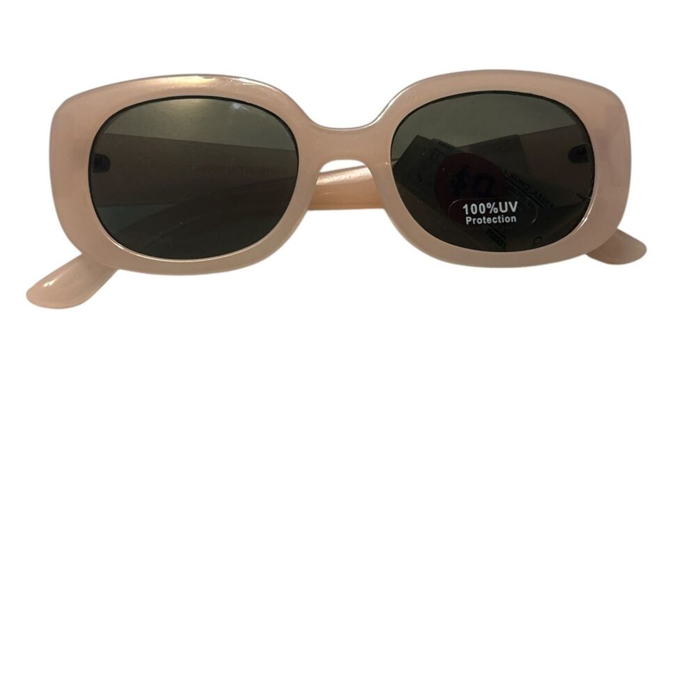 A New Day Beige Oval Sunglasses Neutral Retro Fashion Shades